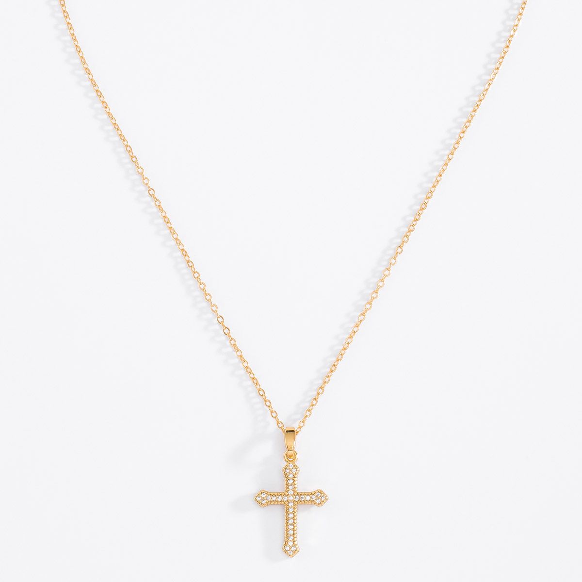 CRYSTAL CROSS NECKLACE