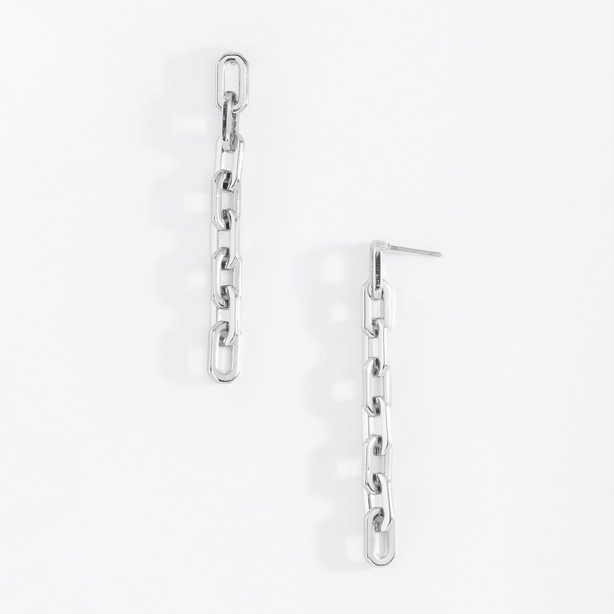 PLATINUM CHAIN EARRINGS