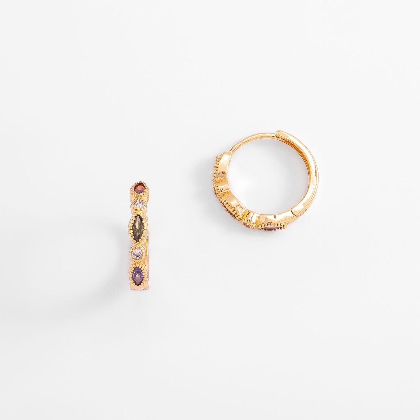 COLORFUL HUGGIE EARRINGS