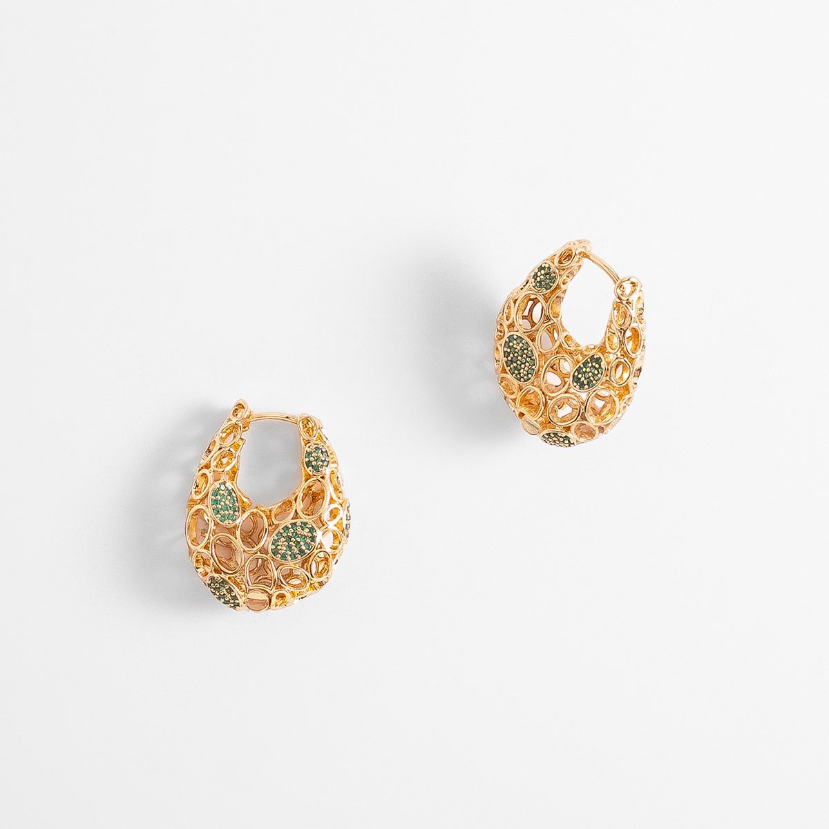 VERDE ORO HOOP EARRINGS