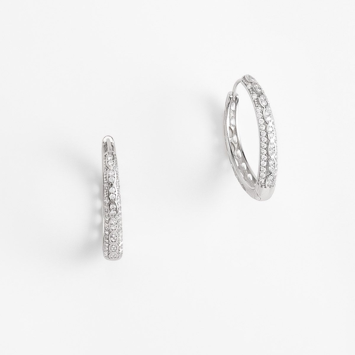 LUMINA SILVER HOOP EARRINGS