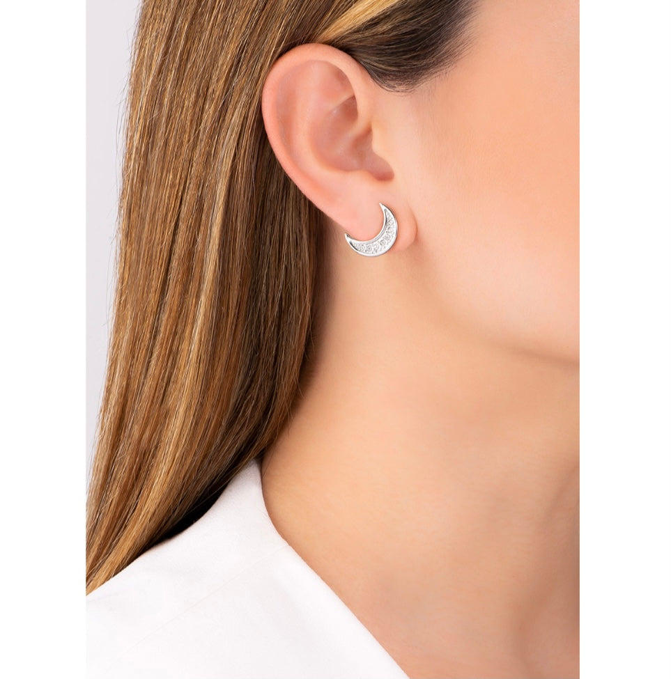 RHODIUM LUNA EARRINGS