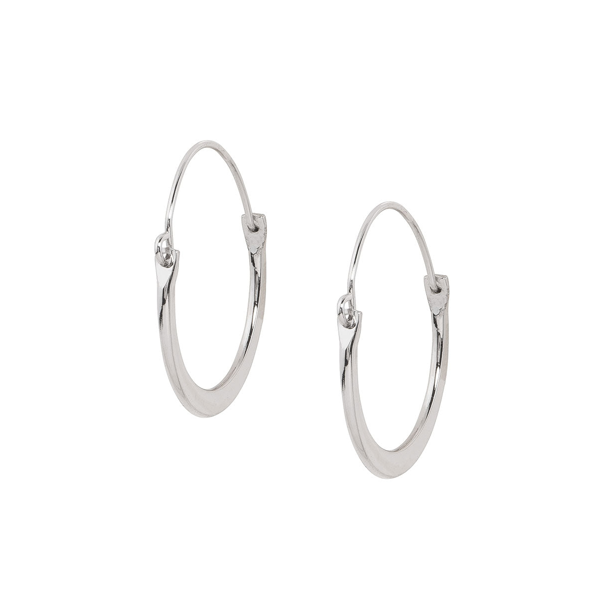 RHODIUM HOOPS