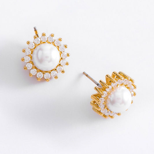 TONE PEARL EARRINGS