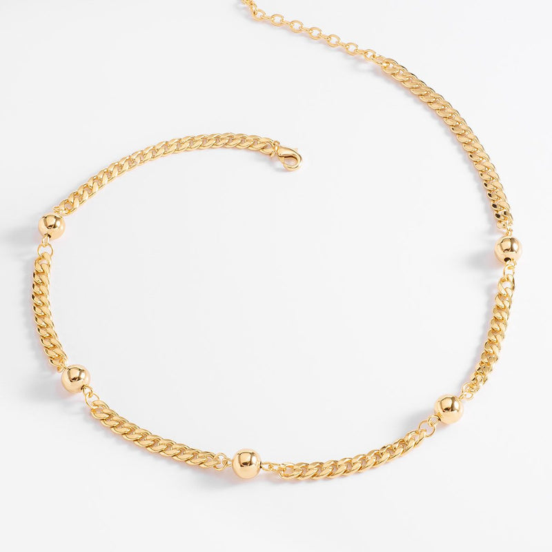 SPHERES GOLD-PLATED NECKLACE