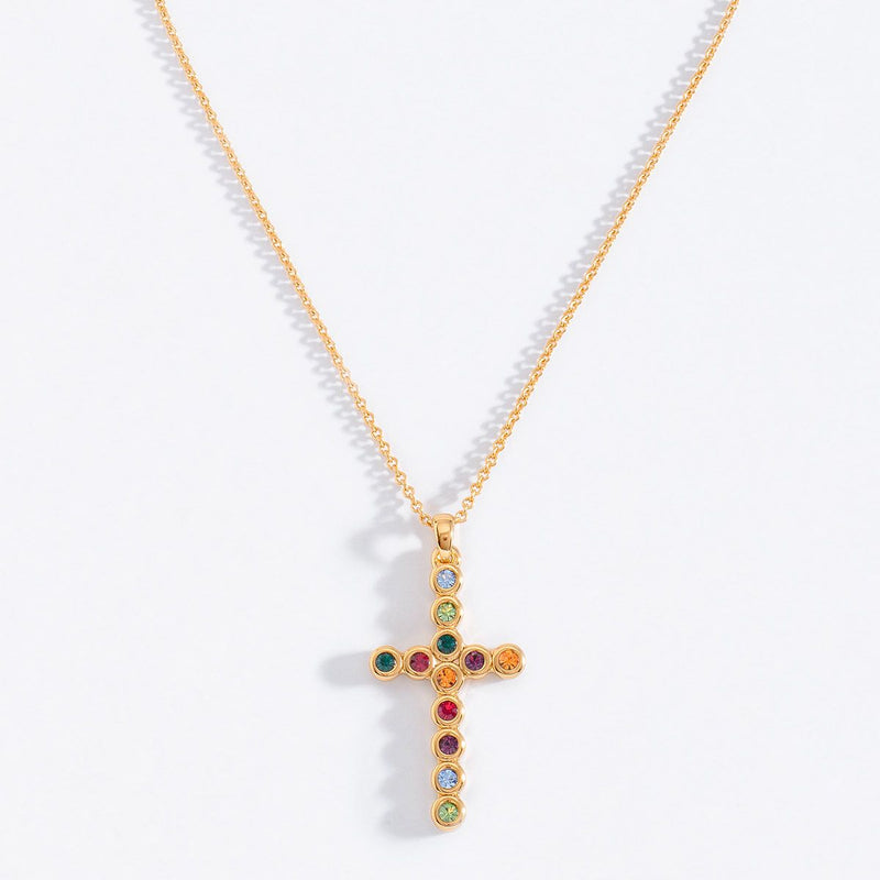 COLORFUL CROSS NECKLACE