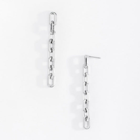 PLATINUM CHAIN EARRINGS