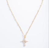 DIAMOND CROSS NECKLACE