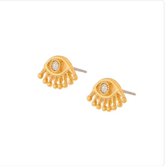 GOLD EYE EARRINGS