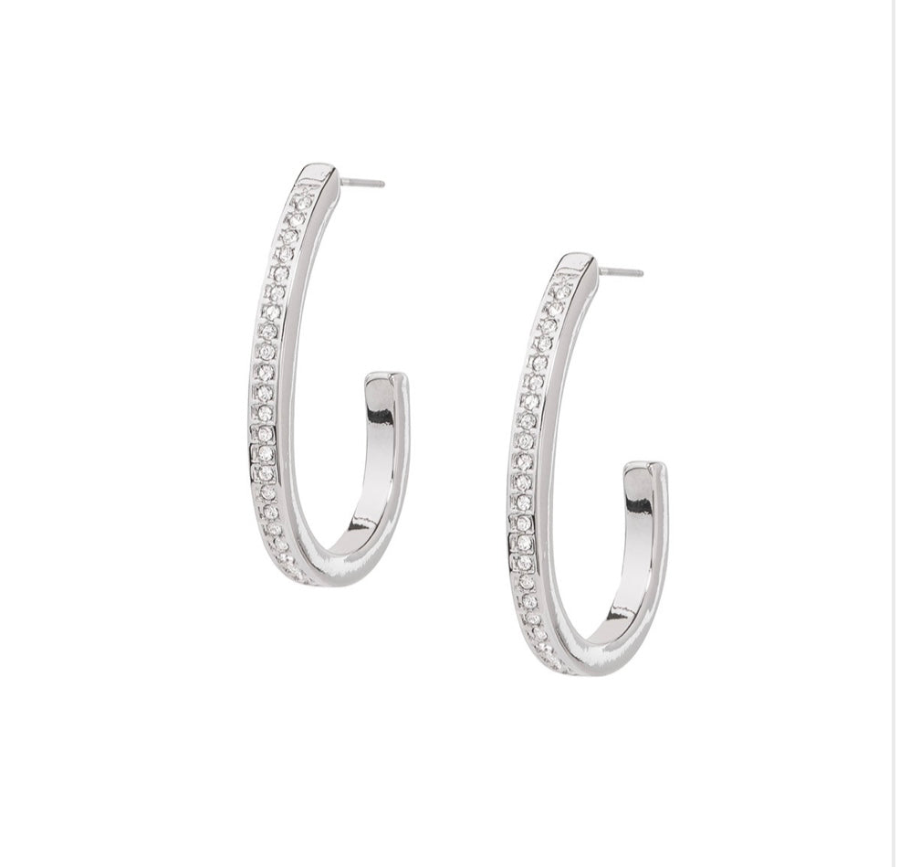 YOSI RHODIUM HOOPS