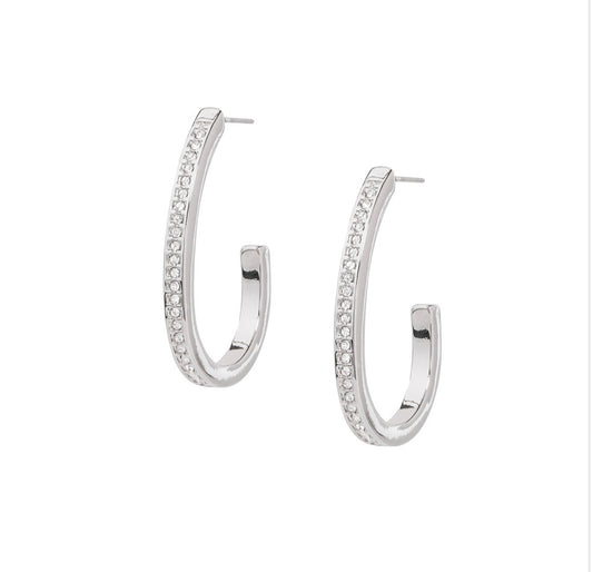 YOSI RHODIUM HOOPS