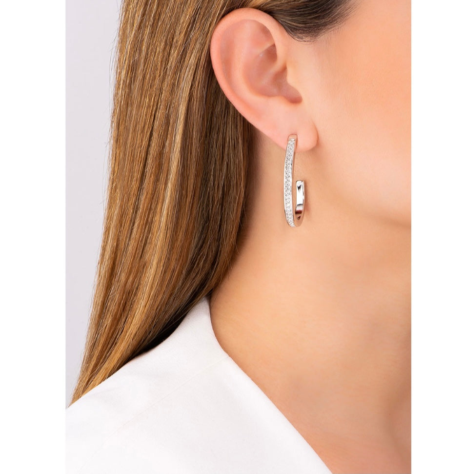 YOSI RHODIUM HOOPS