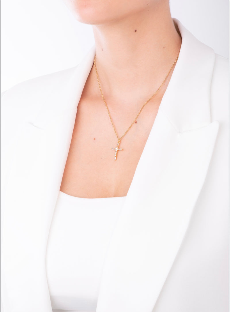 LALY CROSS NECKLACE