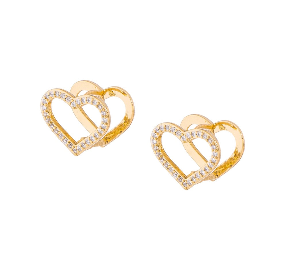 DOUBLE HEART EARRINGS