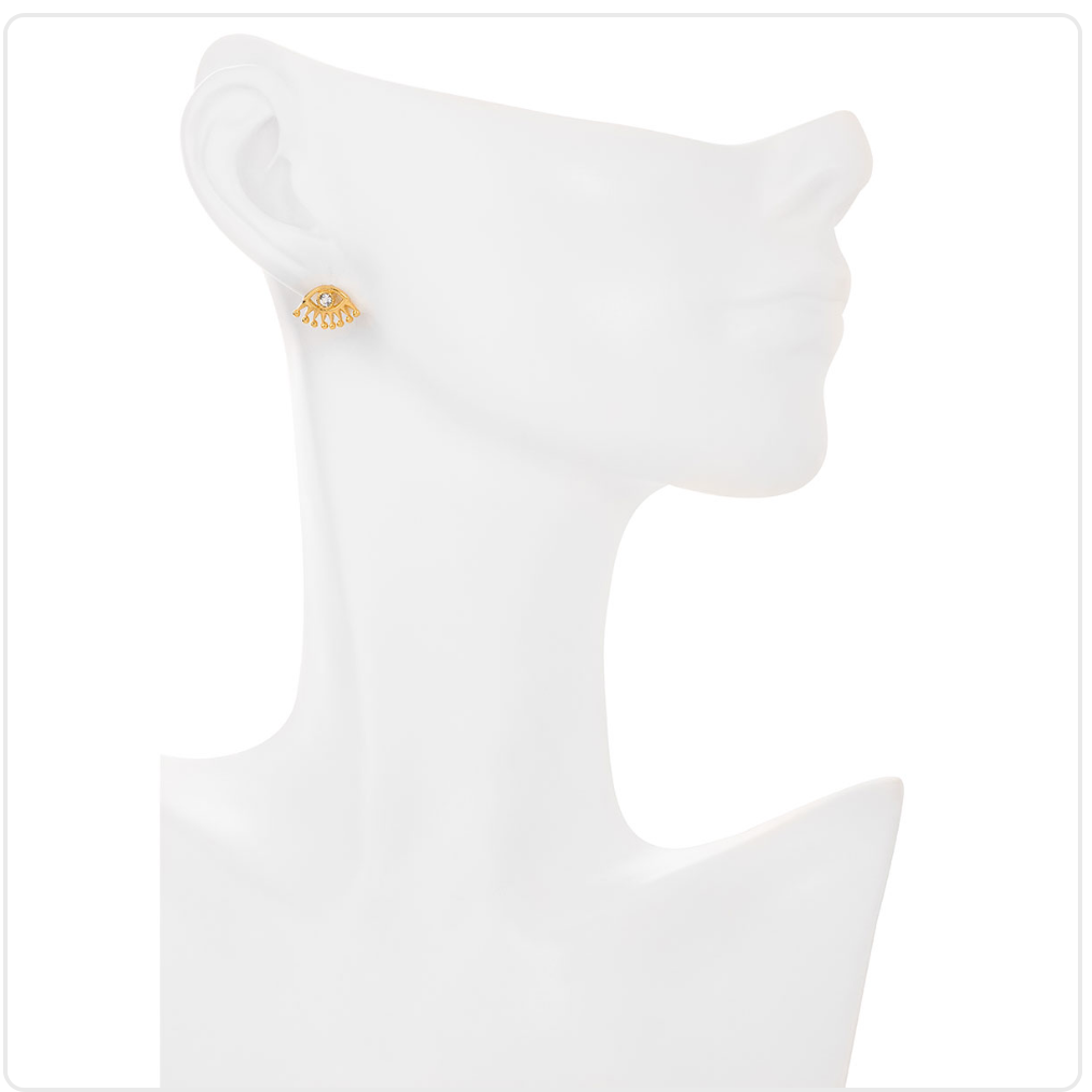 GOLD EYE EARRINGS