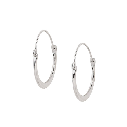 RHODIUM HOOPS