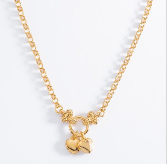 DOUBLE HEART NECKLACE