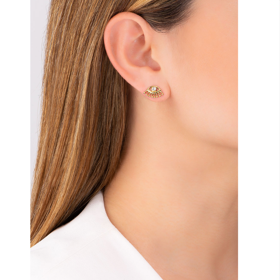 GOLD EYE EARRINGS